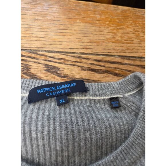 Patrick Assaraf Cashmere Crewneck in Grey sz XL - Picture 3 of 6
